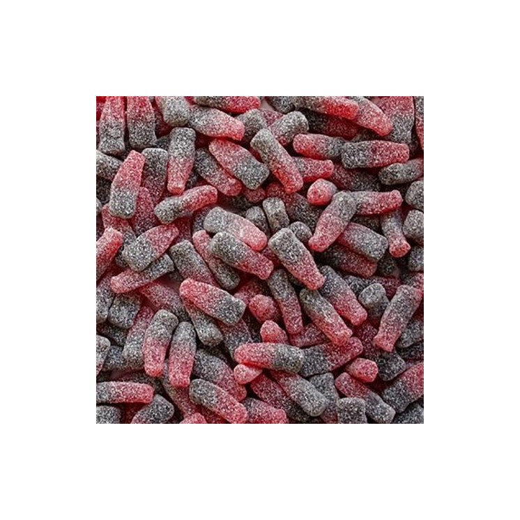Bouteilles cherry cola sucrées