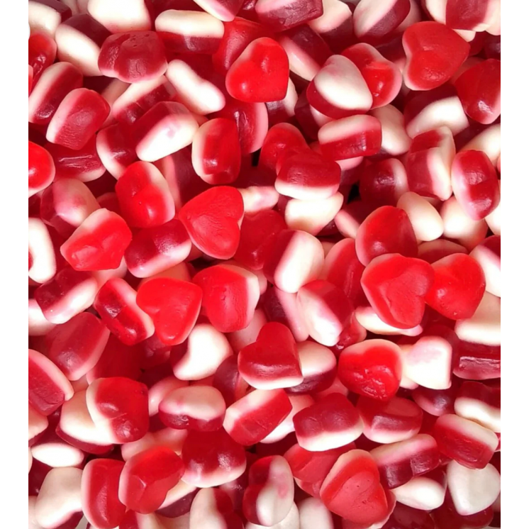 Coeur fraise crème lisses